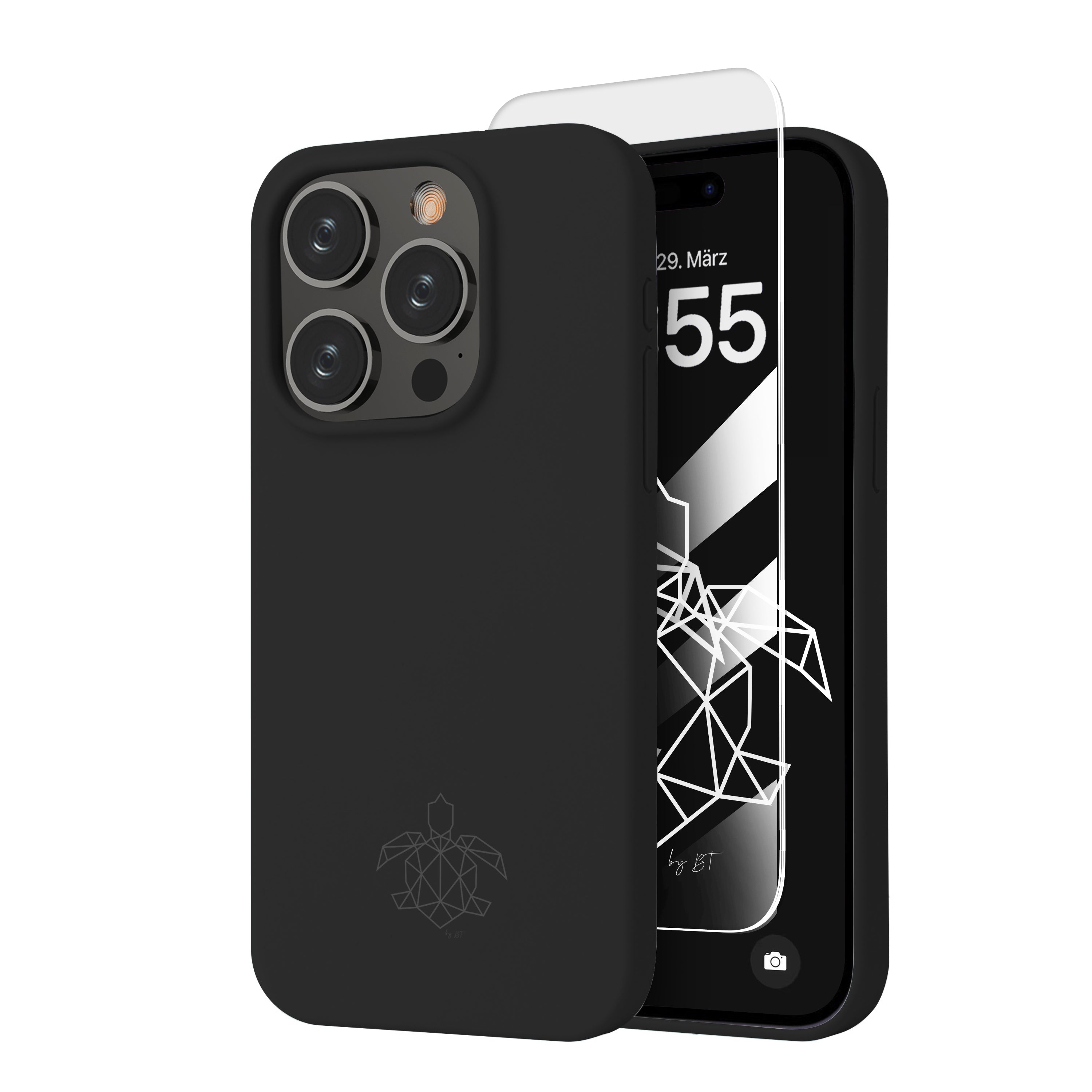 iPhone 15 Pro Silikon Handyhülle & kostenlosem Panzerglas