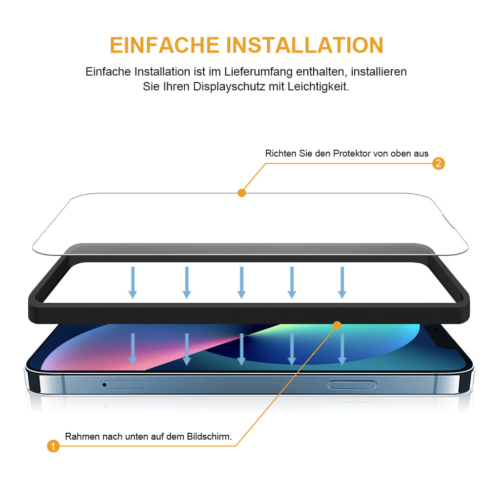 Panzerglasfolie Kompatibel mit iPhone (3 Stück)