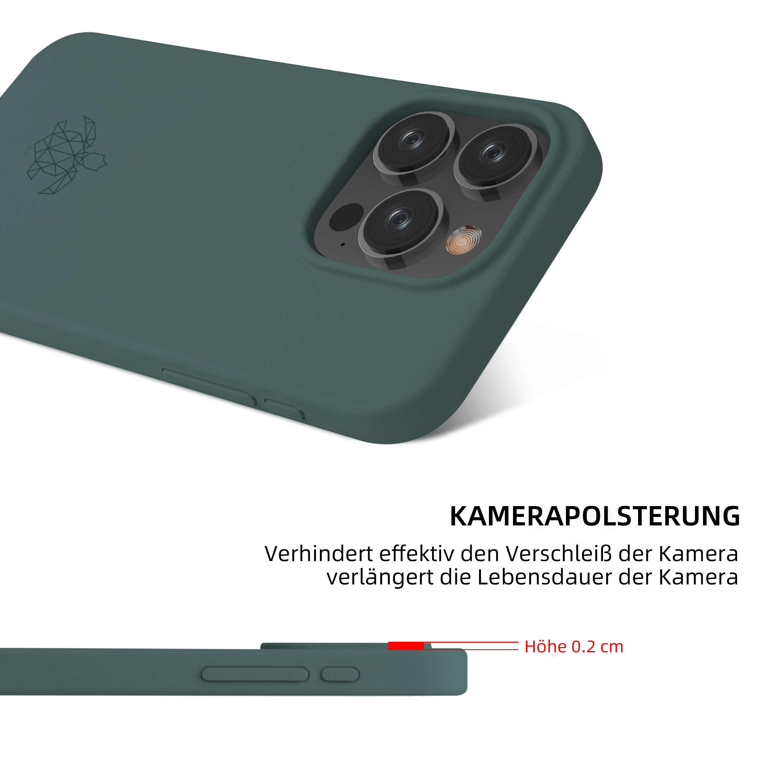 iPhone 15 Pro Max Silikon Handyhülle & kostenlosem Panzerglas