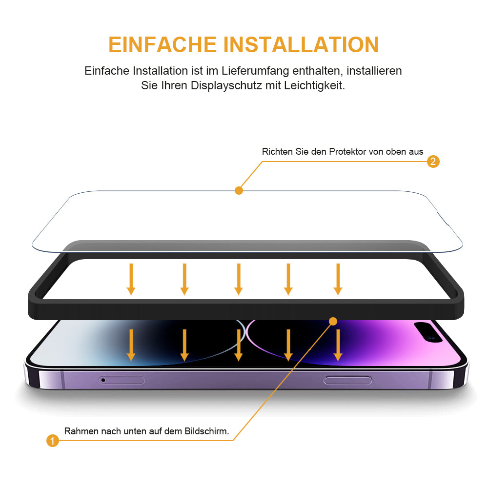 Panzerglasfolie Kompatibel mit iPhone (3 Stück)