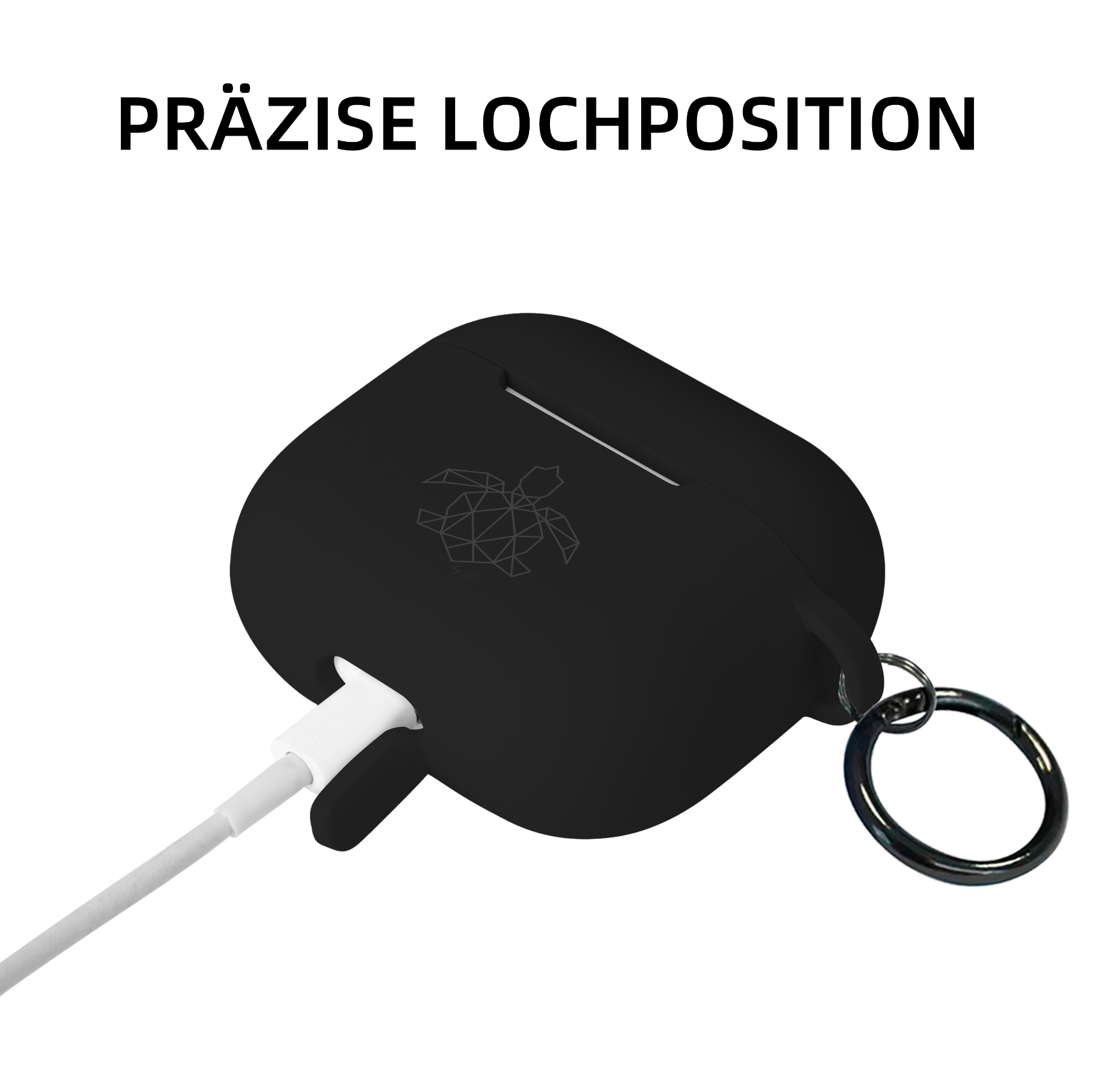 turtleandcase Silikonhülle AirPods 3 Hülle mit Karabiner