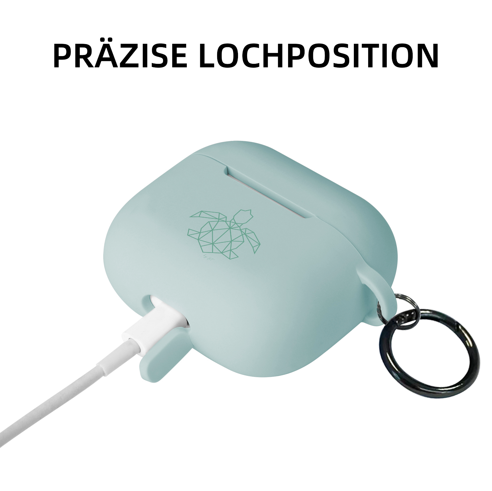 turtleandcase Silikonhülle AirPods 3 Hülle mit Karabiner