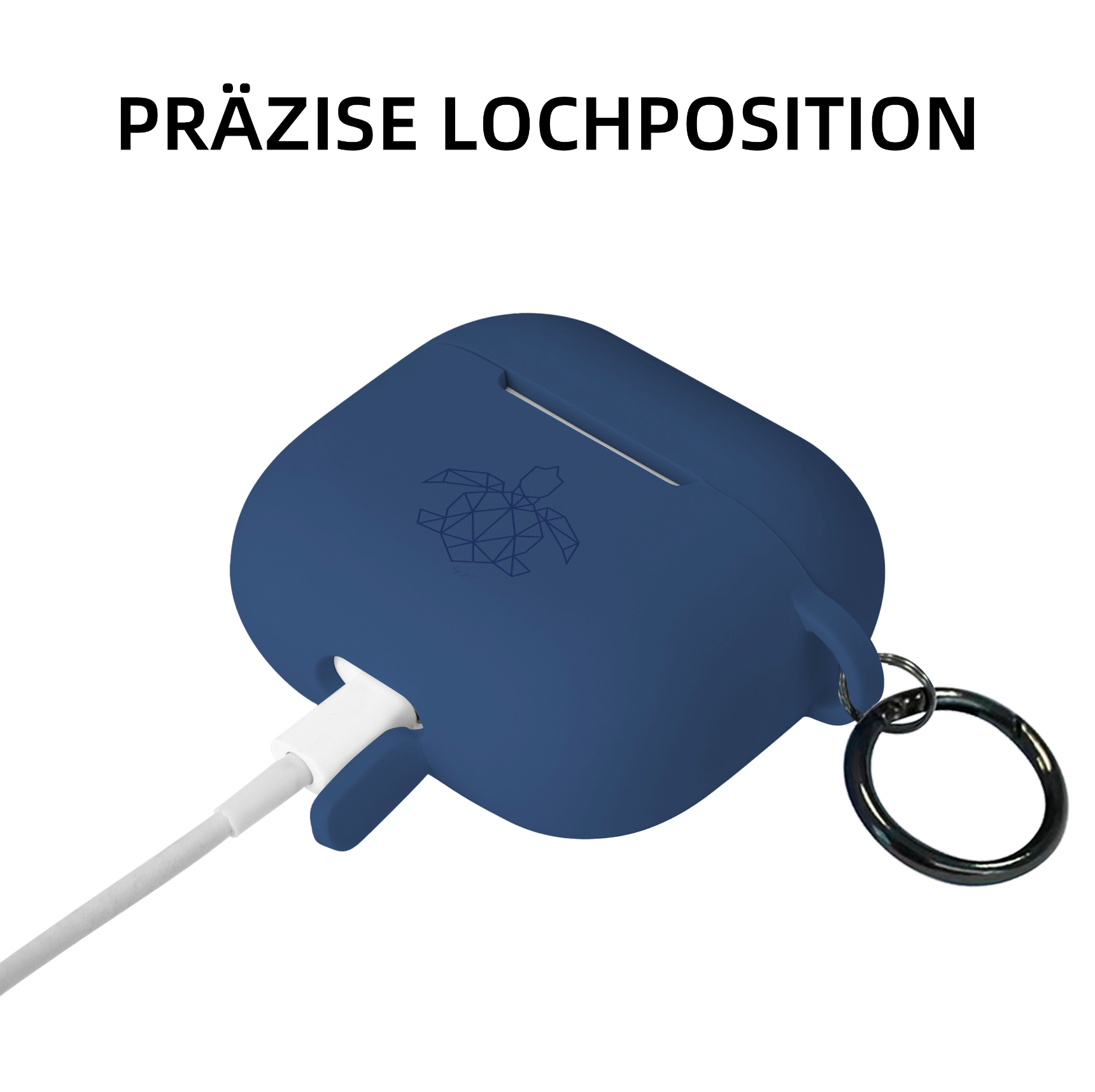 turtleandcase Silikonhülle AirPods 3 Hülle mit Karabiner