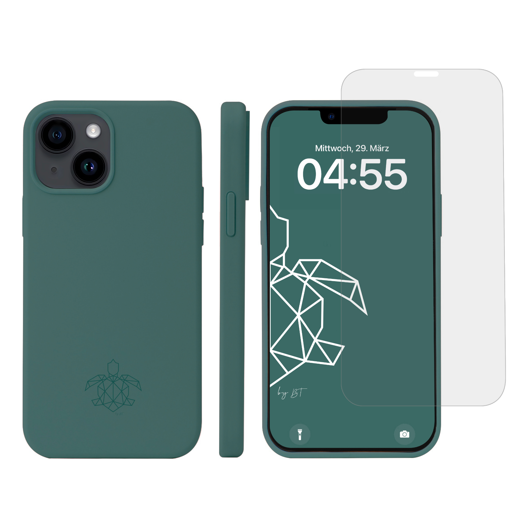 turtleandcase iPhone 14 Silikon Handyhülle & kostenlosem Panzerglas