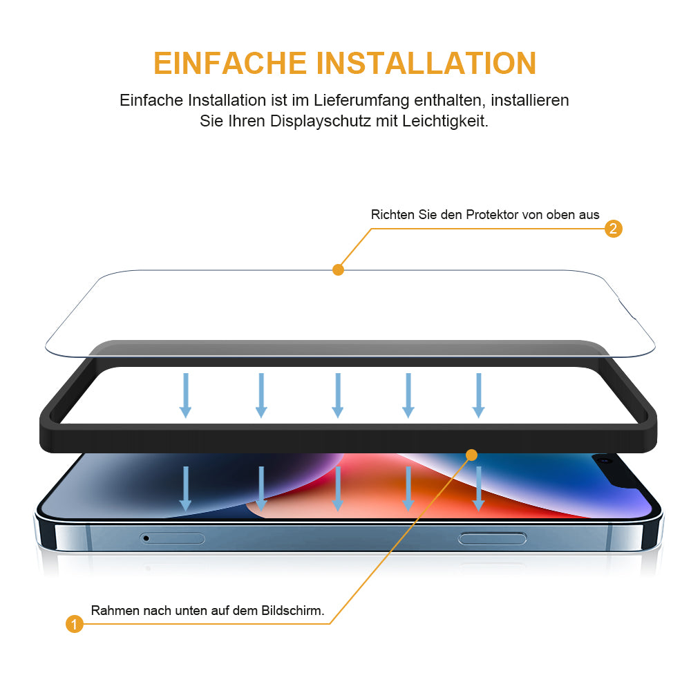 Panzerglasfolie Kompatibel mit iPhone (3 Stück)