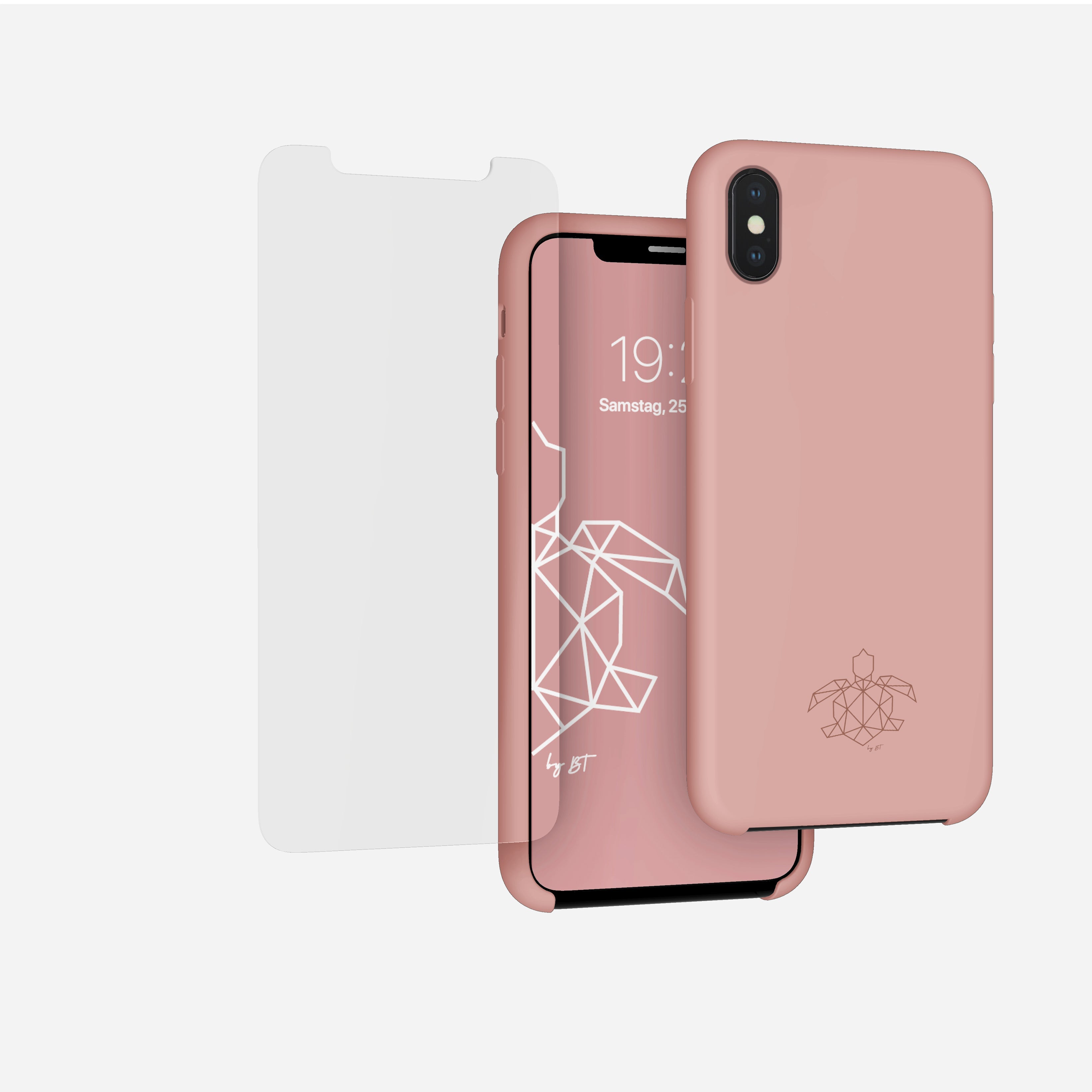 turtleandcase iPhone XS Max Silikon Handyhülle & kostenlosem Panzerglas