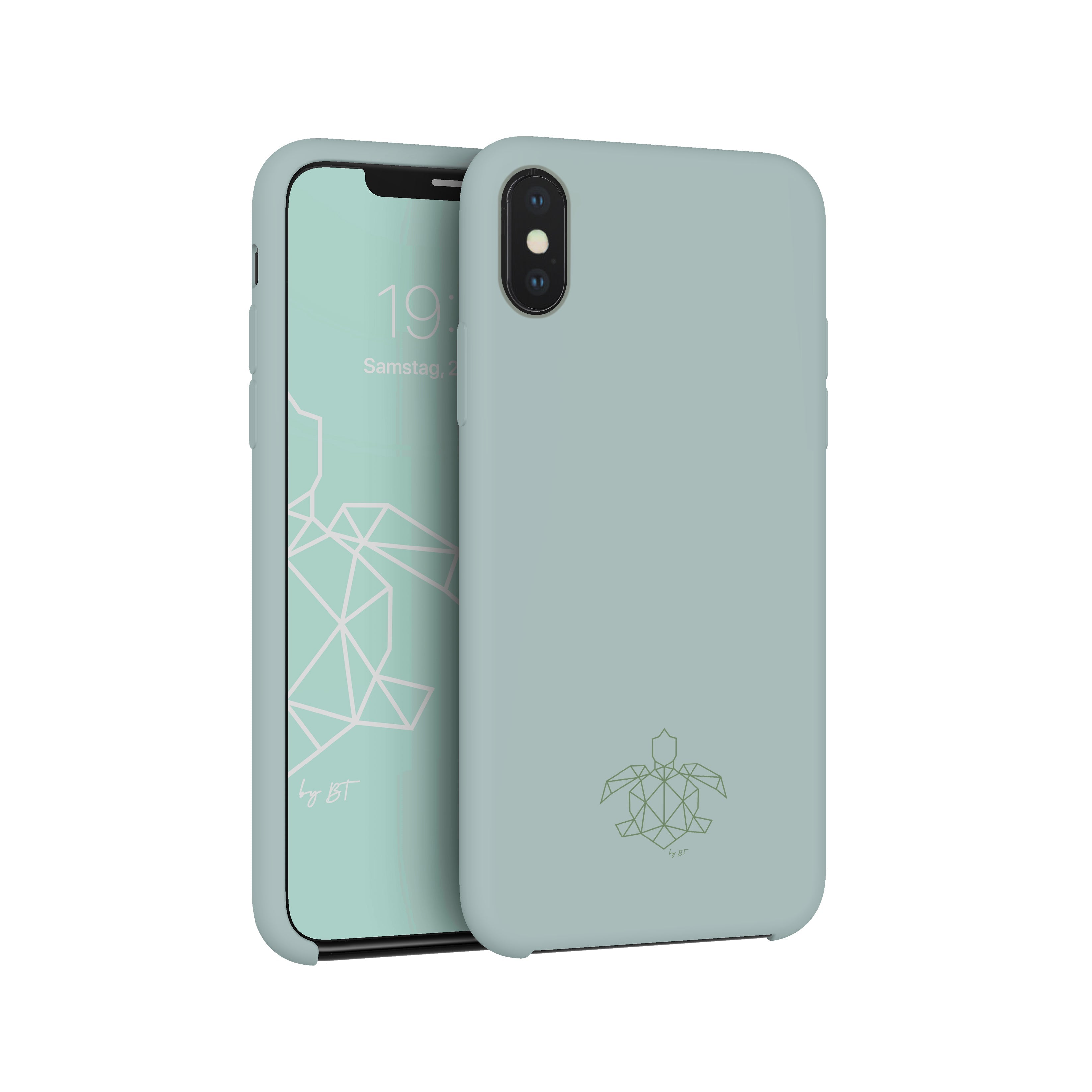 turtleandcase iPhone XS Max Silikon Handyhülle & kostenlosem Panzerglas