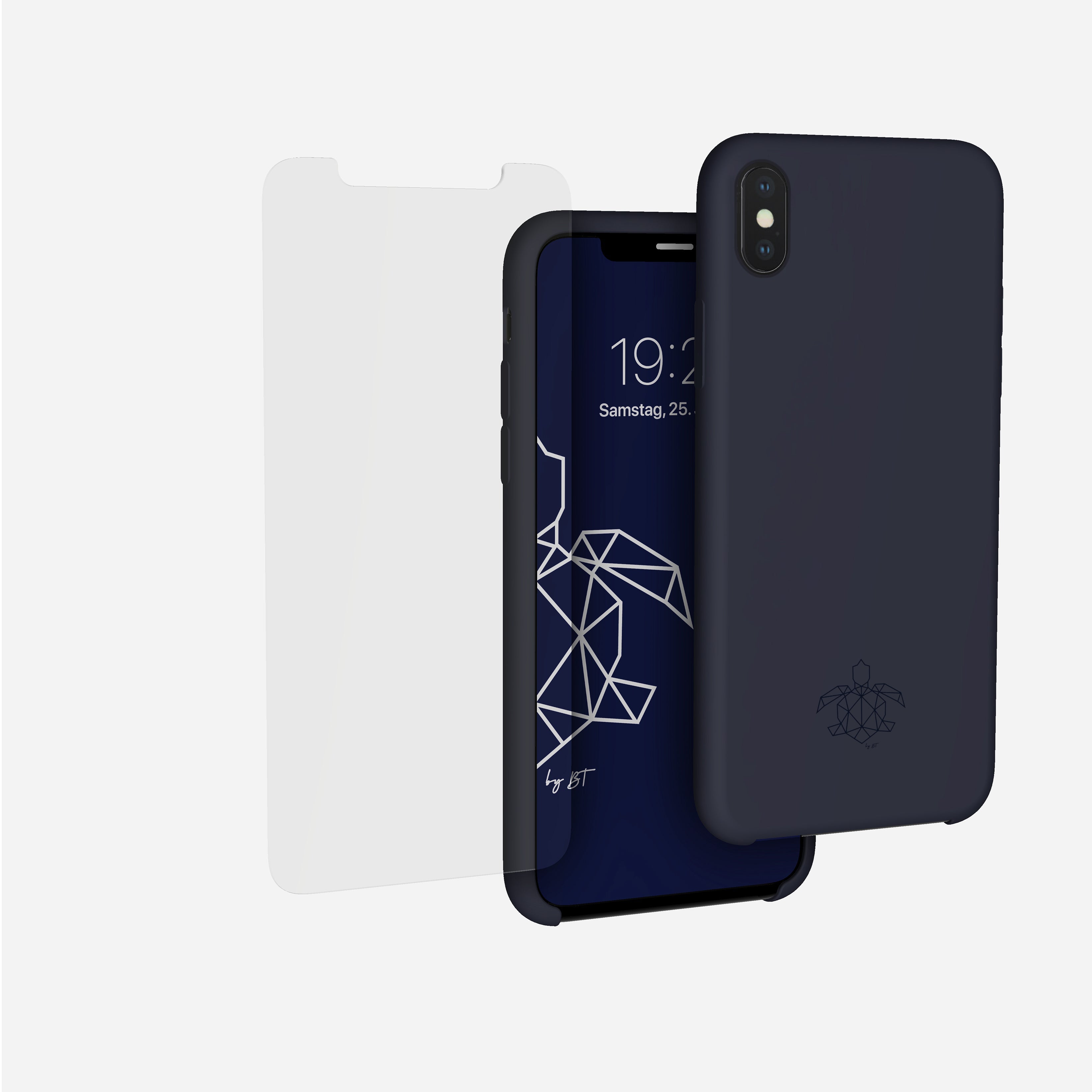 turtleandcase iPhone XS Max Silikon Handyhülle & kostenlosem Panzerglas