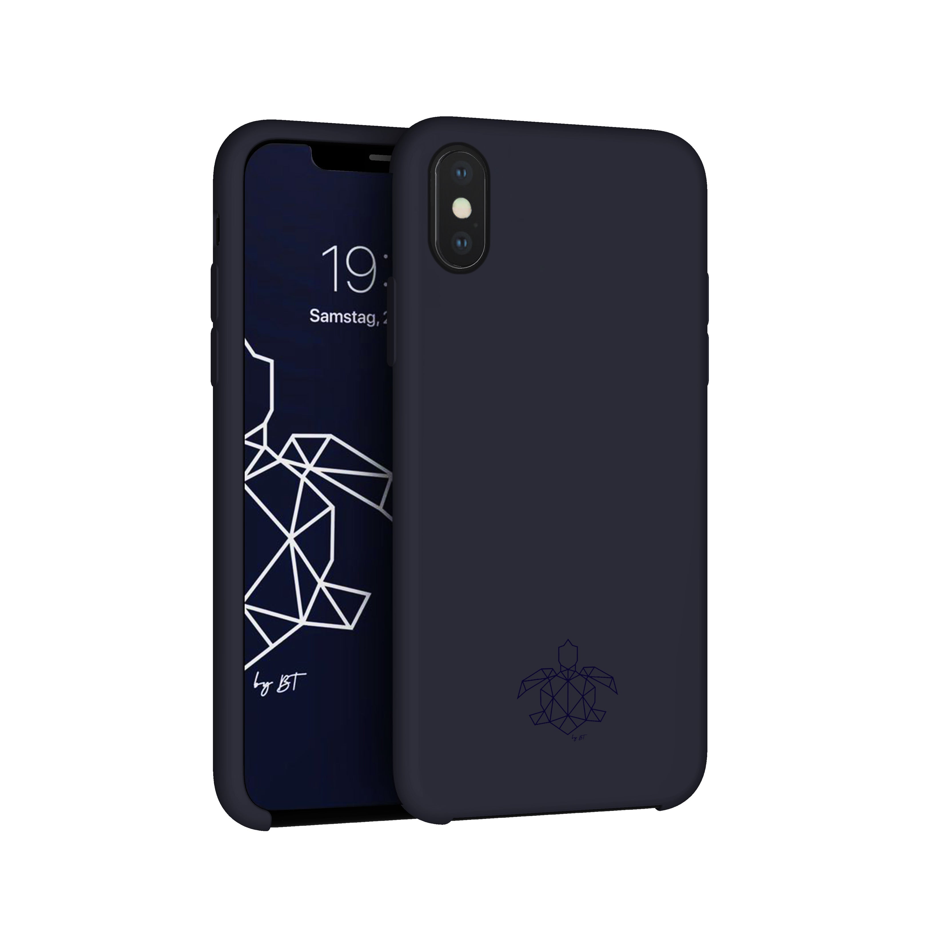 turtleandcase iPhone X/XS Silikon Handyhülle & kostenlosem Panzerglas