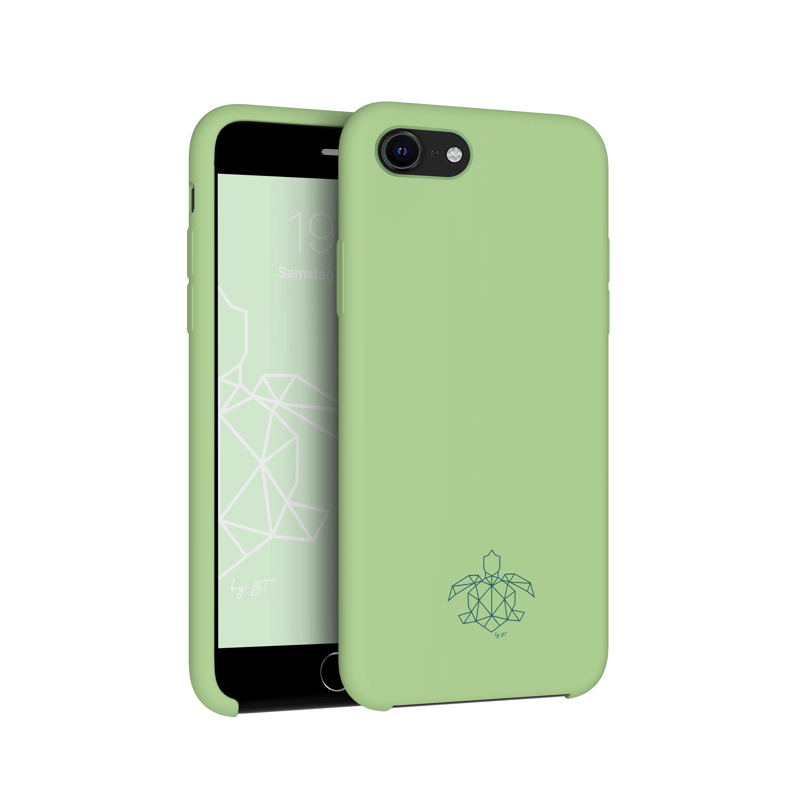 turtleandcase iPhone SE/7/8 Silikon Handyhülle & kostenlosem Panzerglas