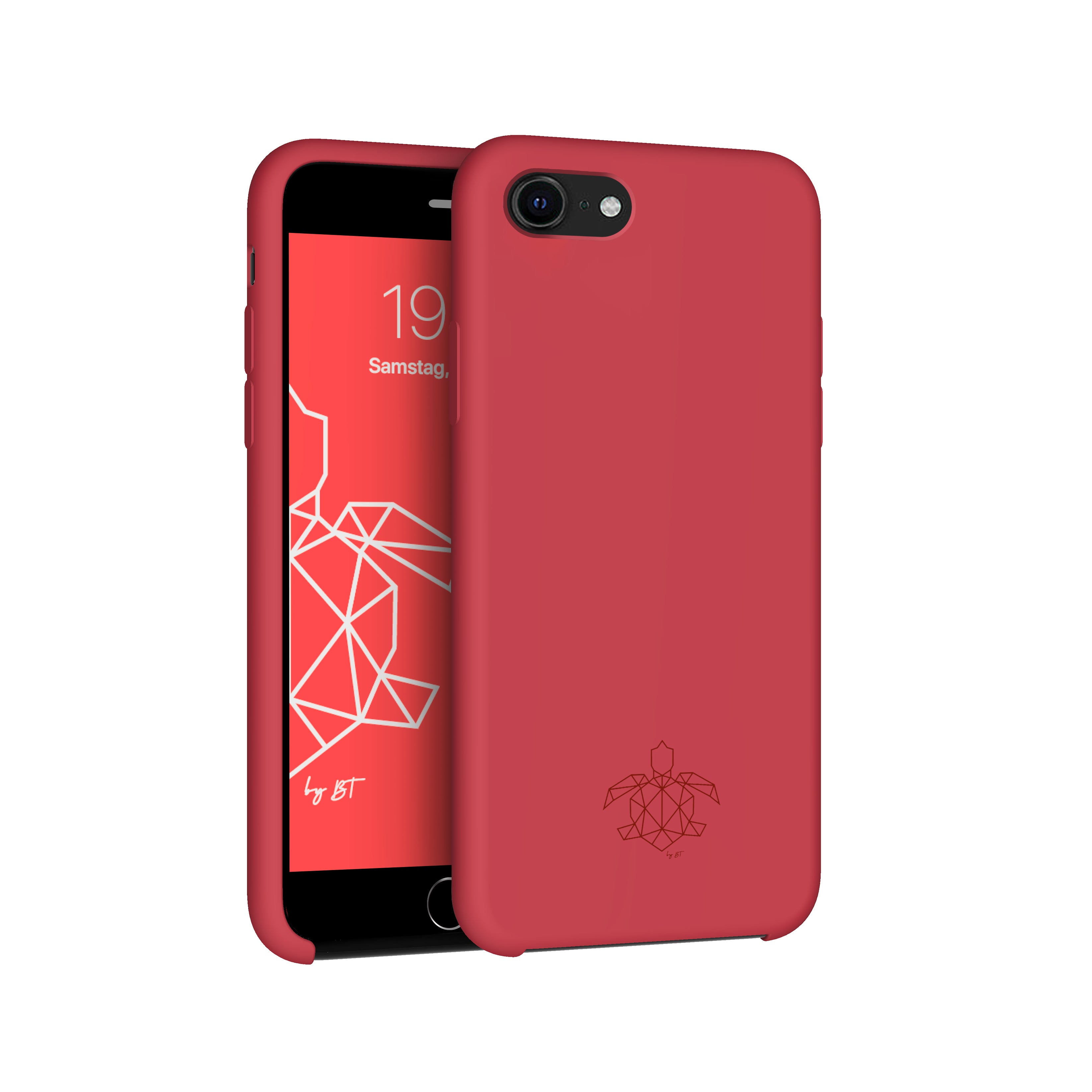 turtleandcase iPhone SE/7/8 Silikon Handyhülle & kostenlosem Panzerglas
